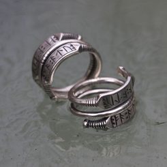 BOHATSTVÍ - vikinský runový prsten, stříbro 925