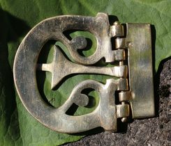 OPASKOVÁ PŘEZKA, RANÝ STŘEDOVĚK, BRONZ - OPASKOVÉ SPONY - ŠPERKY