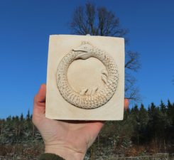 UROBOROS, STŘÍBRNÝ PŘÍVĚSEK DRAK, AG 925 - PŘÍVĚSKY - STŘÍBRNÉ ŠPERKY