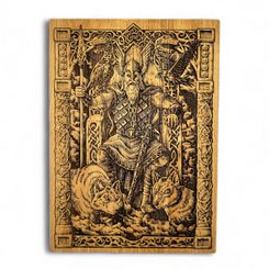 ODIN, NÁSTĚNNÁ DEKORACE, DŘEVO 32X46CM - DŘEVĚNÉ OBRAZY - HOME DECOR
