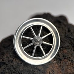 KELTSKÁ HLAVA, LATÉNSKÝ VÝTVARNÝ STYL, AMULET, BRONZ - PŘÍVĚSKY - ŠPERKY