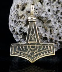 GOTLAND, Thorovo kladivo, bronz, amulet
