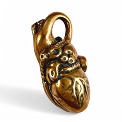 LIDSKÉ SRDCE, BRONZOVÝ AMULET - PŘÍVĚSKY - ŠPERKY