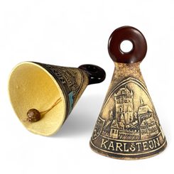 KARLŠTEJN, KERAMICKÝ ZVONEK - UŽITNÁ KERAMIKA - STOLOVÁNÍ
