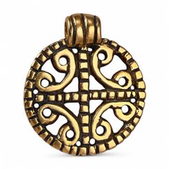 SLUNEČNÍ KŘÍŽ, V. STOLETÍ, PRAHA - ZLIČÍN, ČECHY, MALÝ - PŘÍVĚSKY - ŠPERKY