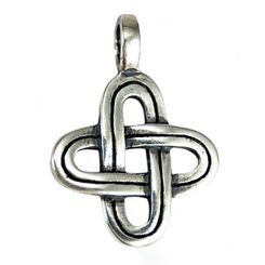 JEDNODUCHÝ UZEL, STŘÍBRNÝ PŘÍVĚSEK, AG 925 - PŘÍVĚSKY - STŘÍBRNÉ ŠPERKY