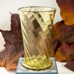 LIVIA, SKLENICE, ZELENÉ SKLO - HISTORICKÉ SKLO - STOLOVÁNÍ