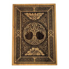 ARBOR VITAE STROM ŽIVOTA, NÁSTĚNNÁ DEKORACE, DŘEVO 32X44CM - DŘEVĚNÉ OBRAZY - HOME DECOR
