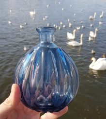 HISTORICKÝ PŮLLITR, ZELENÉ LESNÍ SKLO - HISTORICKÉ SKLO - STOLOVÁNÍ
