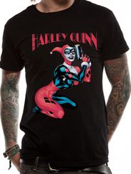 BATMAN - HARLEY QUINN GUN, černé unisex tričko