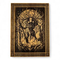 LESHY, NÁSTĚNNÁ DEKORACE, DŘEVO 32X46CM - DŘEVĚNÉ OBRAZY - HOME DECOR