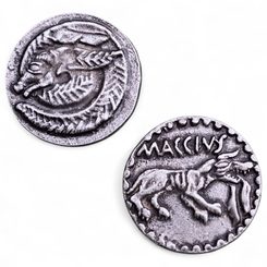 MACCIUS, KELTSKÁ TETRADRACHMA, REPLIKA - KELTOVÉ, MINCE - KOVÁŘSTVÍ A MINCE