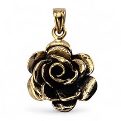 RŮŽE, BRONZOVÝ ŠPERK, AMULET - PŘÍVĚSKY - ŠPERKY