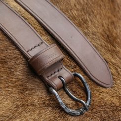 KOŽENÝ OPASEK S KOVANOU SPONOU, SYSTÉM PERUNIKA - OSTATNÍ BUSHCRAFT VÝROBKY - TÁBOŘENÍ A ŘEMESLA