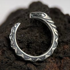 SERPENT, HAD, STŘÍBRNÝ PRSTEN, AG 925 - PRSTENY - STŘÍBRNÉ ŠPERKY