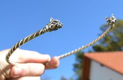 KOČKA, STŘÍBRNÝ NÁRAMEK, AG 925, 36 G - NÁRAMKY - STŘÍBRNÉ ŠPERKY