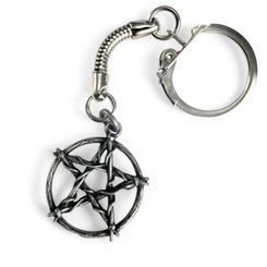 PENTAGRAM KLÍČENKA, ZINEK STAROSTŘÍBRO - KLÍČENKY Z KOVU - ŠPERKY