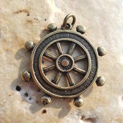 KORMIDLO, PŘÍVĚSEK, ZINEK STAROMOSAZ - VŠECHNY AMULETY, VLASTNÍ VÝROBA - ŠPERKY