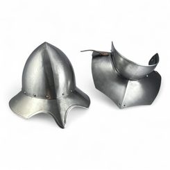 PSÍ ČUMÁK, PŘILBA, BASCINET, 2 MM OCEL - STŘEDOVĚKÉ PŘILBY - ZBROJE