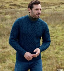 SEÁN TRADIČNÍ VLNĚNÝ ARANSKÝ SVETR, IRSKO - VLNĚNÉ SVETRY - MÓDA