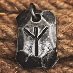 ALGIZ, kovaná runa, amulet