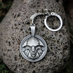 TRIGLAV, slovanský amulet slitina, starostříbro - klíčenka