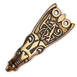 SPÍNACÍ HÁČEK NA ODĚV, ANGLIE, 9. STOLETÍ, BRONZ - BROŽE A KNOFLÍKY - ŠPERKY