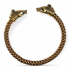 JELLING - VIKINGSKÝ DRAK, NÁRAMEK, BRONZ - NÁRAMKY - ŠPERKY