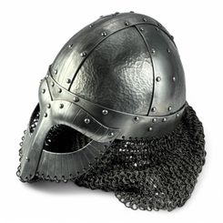 ARNGRIM, HONOSNÁ VIKINGSKÁ PŘILBA ZDOBENÁ MOSAZÍ - VIKINSKÉ PŘILBY - ZBROJE