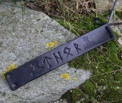 THOR, KOŽENÝ NÁRAMEK, ČERNÝ - NÁRAMKY Z KŮŽE - SEDLÁŘSTVÍ