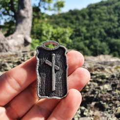 WUNJO - DŘEVĚNÝ AMULET - RUNA - RUNY - ŠPERKY