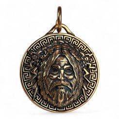 ZEUS, ŘECKÝ BŮH, PŘÍVĚŠEK BRONZ - PŘÍVĚSKY - ŠPERKY