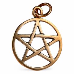 PENTAGRAM, BRONZ, PŘÍVĚŠEK MALÝ - MAGICKÉ TALISMANY - HOME DECOR