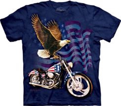 ZROZEN K JÍZDĚ -  Born To Ride, The Mountain, tričko s orlem