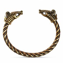 DREKI, VIKINSKÝ DRAK, NÁRAMEK, BRONZ - NÁRAMKY - ŠPERKY