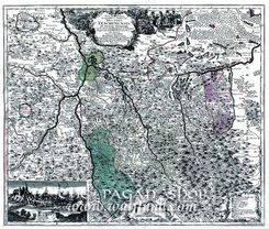 TĚŠÍNSKO, Mathias Seutter, Tobias Conrad Lotter, historická mapa, faksimile