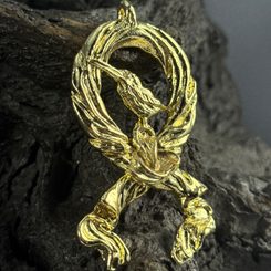 SKÝTHSKÝ JELEN, PŘEZKA NA OPASEK, MOSAZ - SPONY A KOVÁNÍ - SEDLÁŘSTVÍ