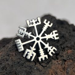 VEGVÍSIR, ISLANDSKÁ OCHRANNÁ RUNA, STŘÍBRNÝ PŘÍVĚSEK, AG 925 - PŘÍVĚSKY - STŘÍBRNÉ ŠPERKY