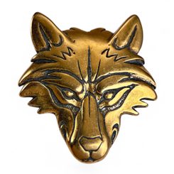 VUK - VLK, VLČÍ HLAVA, AMULET BRONZ - PŘÍVĚSKY - ŠPERKY