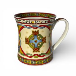 PORCELÁNOVÝ HRNEK, KELTSKÝ KŘÍŽ - UŽITNÁ KERAMIKA - STOLOVÁNÍ