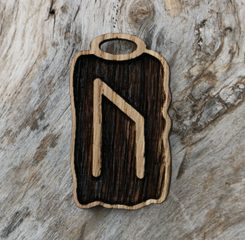 URUZ - RUNOVÝ AMULET DŘEVĚNÝ - RUNY - ŠPERKY