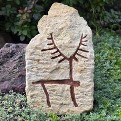 PETROGLYPH - TESÁNO DO KAMENE - ZAHRADNÍ DEKORACE - HOME DECOR