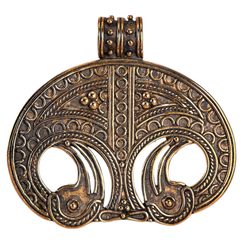 VIKINGSKÁ LUNETA, MOESGAARD, DÁNSKO, BRONZ - PŘÍVĚSKY - ŠPERKY