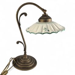 KERAMICKÁ STOLNÍ LAMPA RUSTIKÁLNÍ, ZELENÁ 2211.L - STOLNÍ LAMPY - HOME DECOR