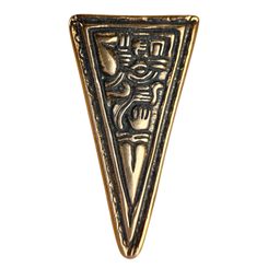 ANGLO-SASKÁ DESTIČKA Z ROHU, TAPLOW, BRONZ - 1 KUS - KOVÁNÍ NA OPASKY - ŠPERKY