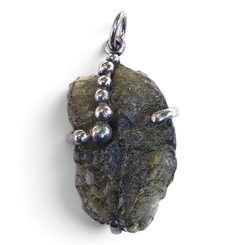 Silver Pendant with Moldavite, Ag 925