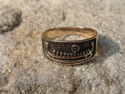 VIKINSKÁ LOĎ, prsten viking, bronz