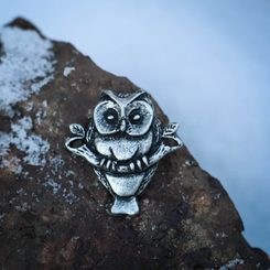 SOVA NA VĚTVI, AMULET, ZINEK - ZVÍŘECÍ AMULETY - ŠPERKY