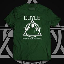 DOYLE STYLE, IRISH STICK FIGHTING, ZELENÉ PÁNSKÉ TRIČKO - TRIČKA PÁNSKÁ - MÓDA