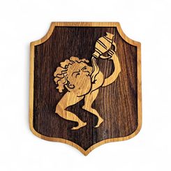 BEZEDNÁ DÍRA, DŘEVĚNÝ ŠTÍT NA STĚNU, KINGDOM COME: DELIVERANCE 2, MALÁ - KINGDOM COME: DELIVERANCE II